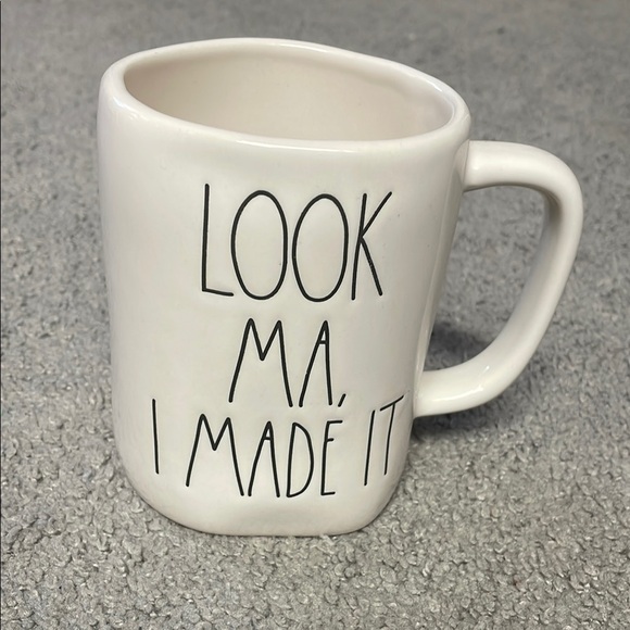 Rae Dunn By Magenta White Ceramic “Look Ma I Made It” Coffee Mug - Picture 1 of 6